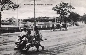 One-wheeled Chinese wheelbarrow, Shanghai, China