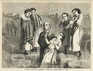 Open air baptism in the western USA
