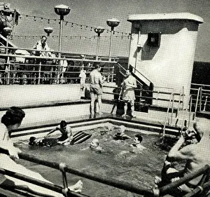 Open air swimming pool on a cruise liner
