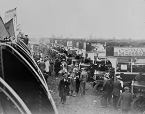 Topped Prints: Open-topped buses at the Epsom Derby, 1933