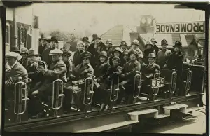 Rack Prints: Open Top Tram (Toast Rack), Thought to be at Fleetwood, Blackpool, Lancashire