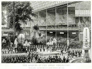 Images Dated 18th October 2018: Opening ceremony by Queen Victoria, Great Exhibition 1851