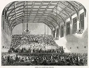 Performances Prints: The opening concert at the new St Martins Hall, Long Acre, London. Date: 1850