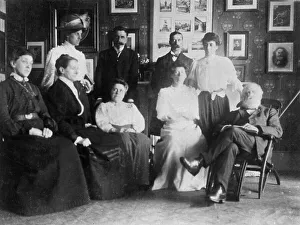 Stead Prints: Opening of Julia's Bureau, with W T Stead and staff