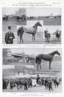 Racecourse Prints: The Opening of the new Racecourse at Newbury, Berkshire. Date: 1905
