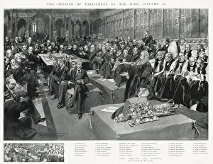 Opening of Parliament by King Edward VII. Date: 16th January 1902