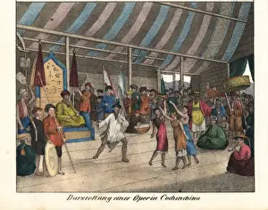 Cochinchina Prints: Opera performance in Cochinchina (southern Vietnam)
