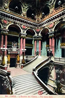 Lopera Prints: The Opera Stairs - Paris, France