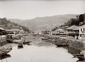 Ora Creek, baots and village - Japan