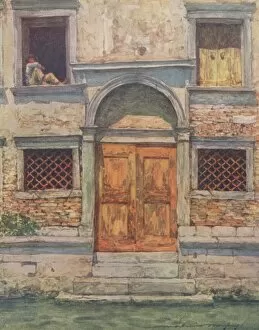 Menpes Gallery: The orange door - Venice, Italy
