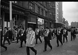 Orangemen on parade, Belfast, Northern Ireland