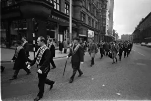Orangemen on parade, Belfast, Northern Ireland
