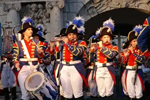 Orchestra members at a festival, Haimhausen, Bavaria, German