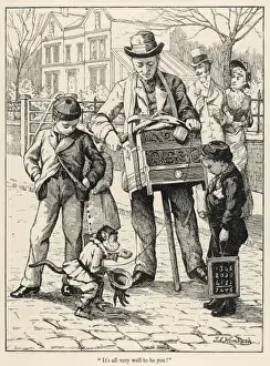 Partner Prints: Organ Grinder 1886