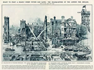 Images Dated 12th July 2021: An organisation of splendid efficiency - the London Fire Brigades headquarters at