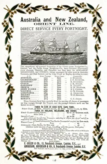 Images Dated 29th April 2019: ORIENT LINE TIMETABLE
