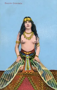 Oriental Egyptain Beauty wearing a Dragonfly Wing skirt Oriental Egyptain Beauty wearing a Dragonfly Wing skirt
