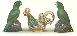 Parrots Prints: Oriental Parrot Figurines