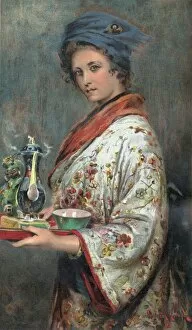 Images Dated 18th August 2017: Oriental-Style Tea Girl