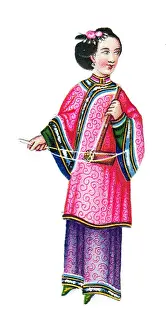 Oriental woman on a Victorian scrap