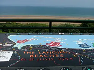 Omaha Prints: Orientation table US Cemetery St Laurent Omaha Beach