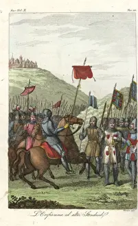 Dionysius Prints: Oriflammes, battle standard of the King of