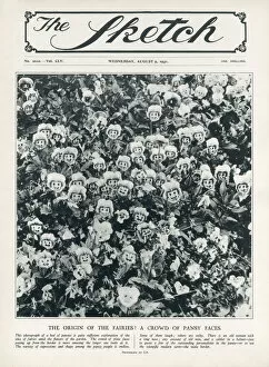 Images Dated 11th March 2020: The Origin of the Fairies - A Crowd of Pansy Faces. Date: 1931