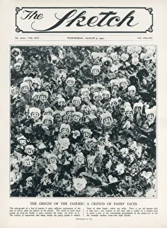 Origin Gallery: The Origin of the Fairies - A Crowd of Pansy Faces. Date: 1931