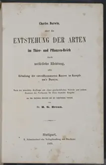 Darwin200 Prints: The Origin of Species title page - German edition