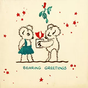 Original Artwork - Christmas card design - Two Bears