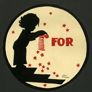 Shake Prints: Original Artwork - Circular Christmas Place Marker