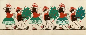 Original Artwork - folding childrens Christmas card