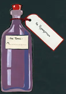 Poorly Prints: Original Artwork - Novelty Greetings card design - Medicine