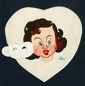 Removed Collection: Original Artwork - Valentine card - mask removed