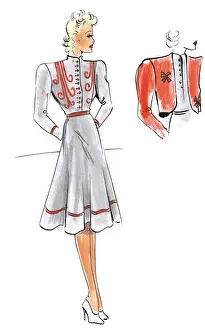 Original Fashion Illustration by Dora Sprinzel