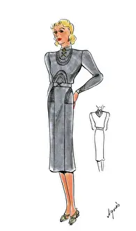 Original Fashion Illustration by Dora Sprinzel