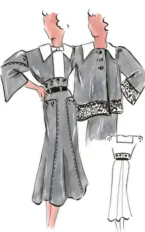 Original Fashion Illustration by Dora Sprinzel