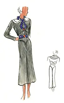 Original Fashion Illustration by Dora Sprinzel