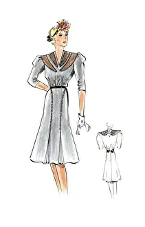 Original Fashion Illustration by Dora Sprinzel