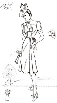 Original Fashion Illustration by Dora Sprinzel
