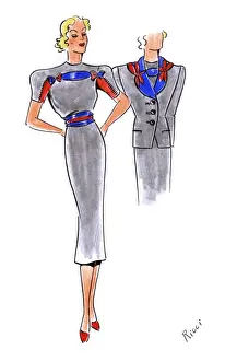 Original Fashion Illustration by Dora Sprinzel