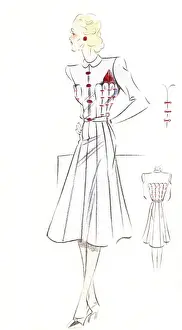 Original Fashion Illustration by Dora Sprinzel