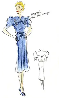 Original Fashion Illustration by Dora Sprinzel