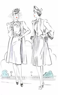 Images Dated 22nd April 2017: Original Fashion Illustration by Dora Sprinzel