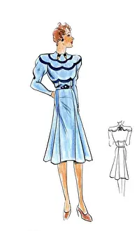 Original Fashion Illustration by Dora Sprinzel