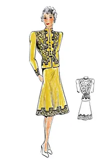 Original Fashion Illustration by Dora Sprinzel