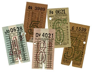 Images Dated 18th October 2018: Original London Transport bus tickets -2