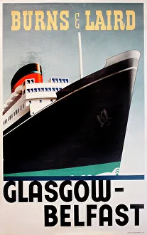 Laird Prints: Original Poster - Burns & Laird - Glasgow to Belfast