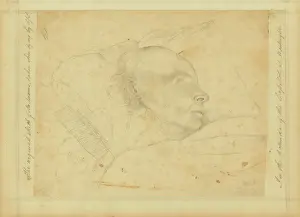 Rotunda Prints: The original sketch of Mr. Adams, taken when dying by AJS. i
