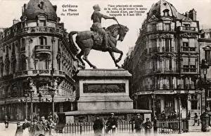 Imposing Prints: Orleans, France - La Place du Martrol - Joan of Arc statue